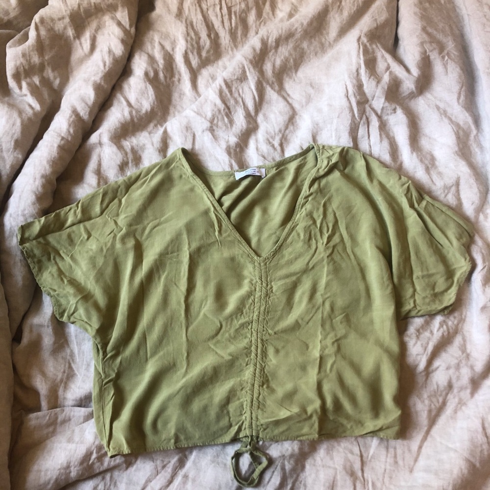 Olive Green Bershka Blouse